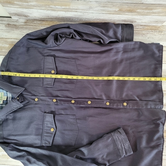 Haband Mens Navy Blue Flannel Lined Shacket Work Shirt XL - Picture 7 of 11